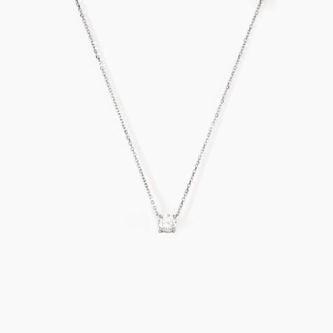 Collier Collection Aphrodite Or Blanc Diamant Synthetique - Colliers Femme | Histoire d’Or