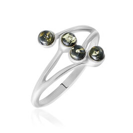 Bague Accorus Argent Blanc Ambre - Bagues avec pierre Femme | Histoire d’Or