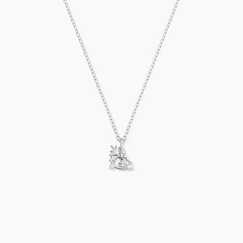 Collier Amalthee Argent Blanc Oxyde De Zirconium - Colliers Zodiaque Femme | Histoire d&rsquo;Or