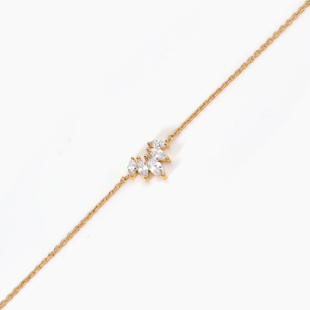 Bracelet Amazonia Plaqu&eacute; Or Jaune Oxyde De Zirconium - Bracelets Femme | Histoire d&rsquo;Or