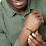 Bracelet Acier Blanc Pacome - Bracelets Homme | Histoire d&rsquo;Or