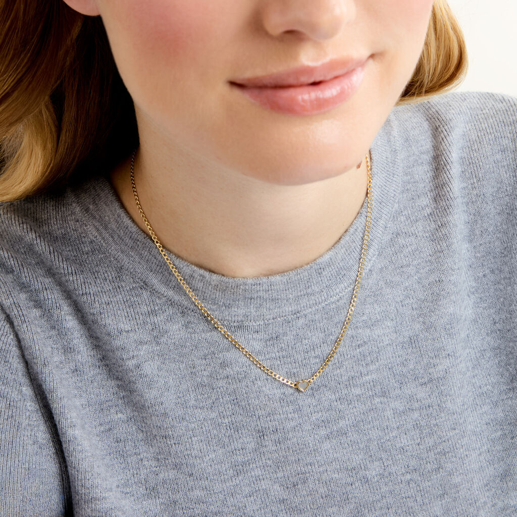 Collier Sweetheart Argent Dor&eacute; A L'Or 750/1000 Nacre - Bijoux avec pierres Femme | Histoire d&rsquo;Or