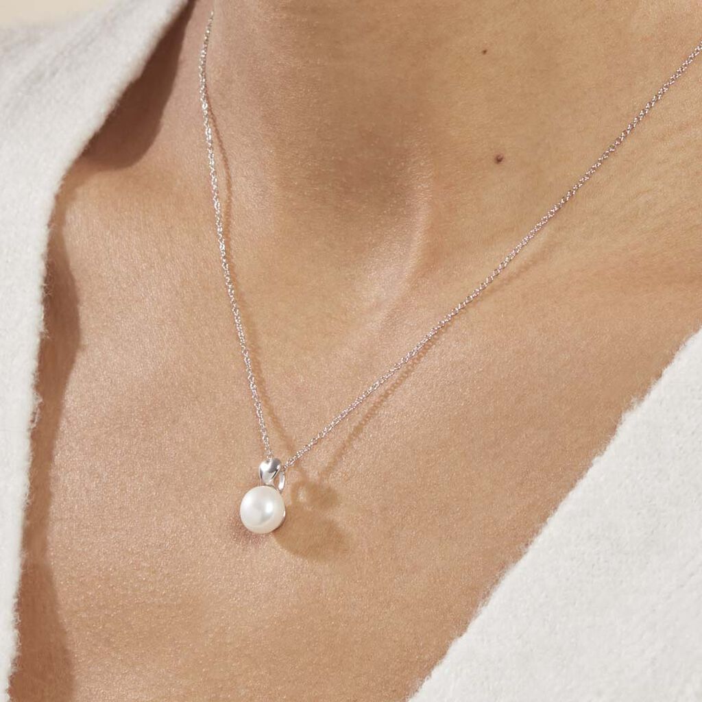 Collier Lorella Argent Blanc Perle De Culture - Colliers fantaisie Femme | Histoire d’Or