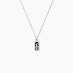 Pendentif Tiki Argent Blanc Onyx - Pendentifs Femme | Histoire d&rsquo;Or