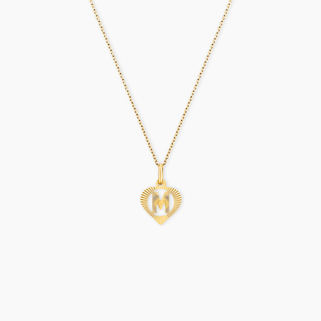 Pendentif Eudocie Coeur Lettre Or Jaune - Pendentifs Femme | Histoire d&rsquo;Or