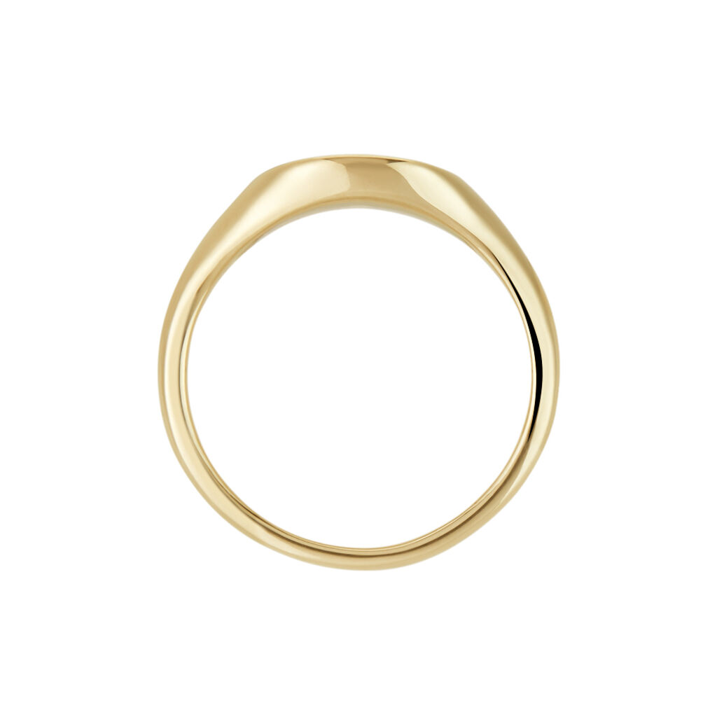 Chevalière Plaqué Or Crepinien Oxyde De Zirconium - Bagues solitaires Femme | Histoire d’Or