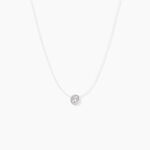Collier Nylon Argent Blanc Oxyde - Colliers fantaisie Femme | Histoire d&rsquo;Or