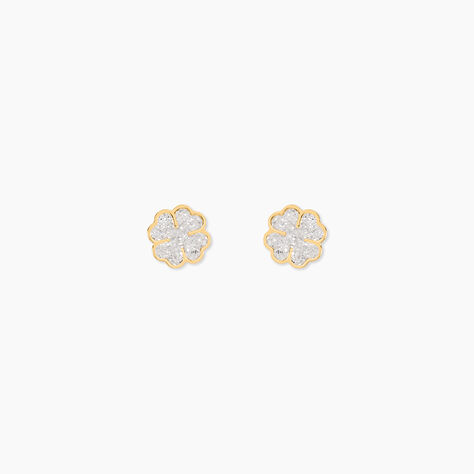 Boucles D'oreilles Puces Or Jaune Gontranie - Clous d'oreilles Femme | Histoire d’Or