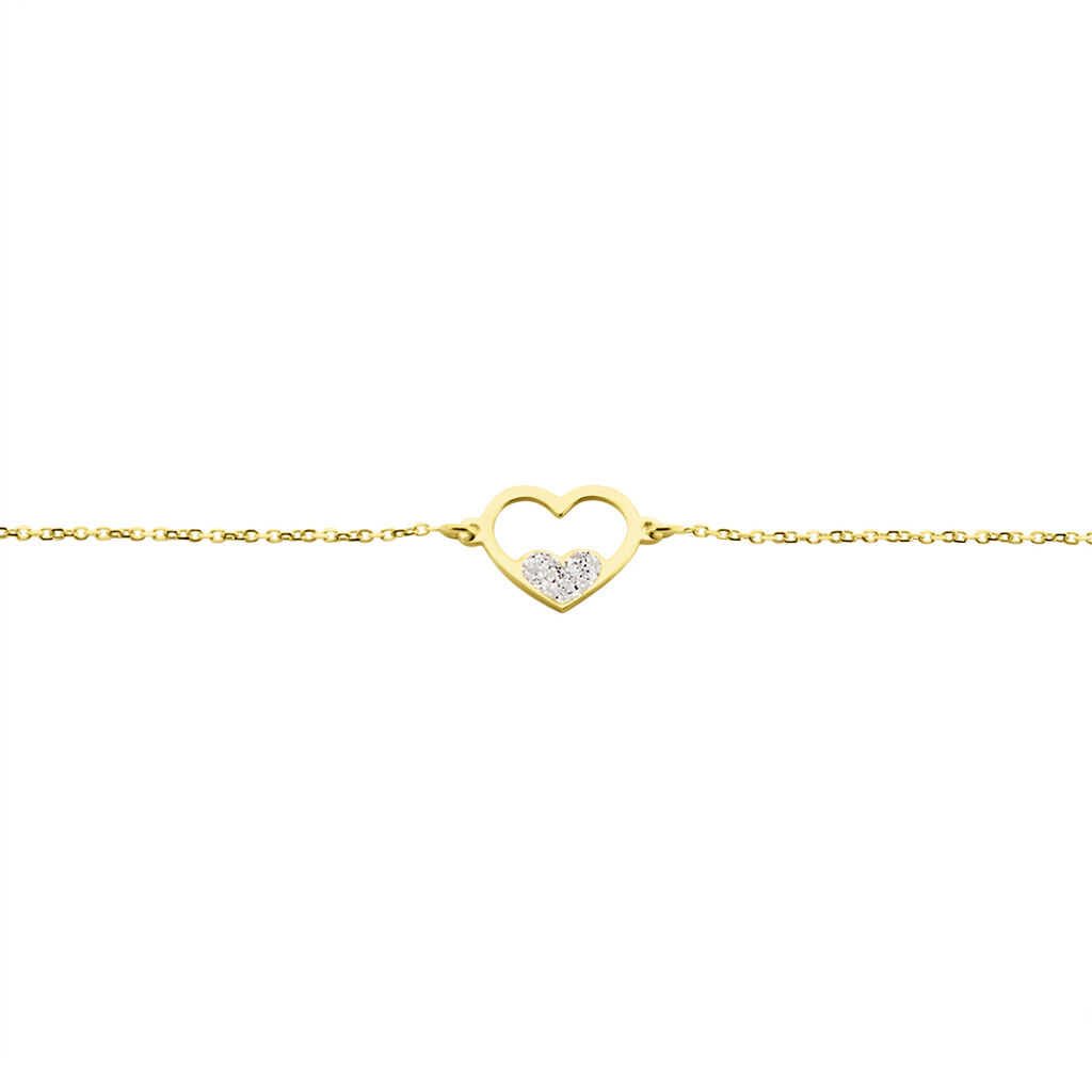 Bracelet Or Jaune Jenovefa - Bracelets Coeur Femme | Histoire d’Or
