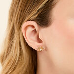 Boucles D'oreilles Puces Iwaki Plaqu&eacute; Or Jaune Oxyde De Zirconium - Boucles d'oreilles empierr&eacute;es Femme | Histoire d&rsquo;Or