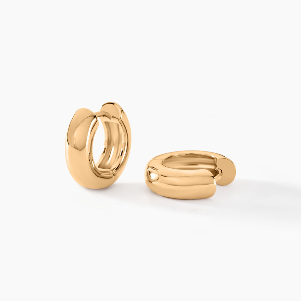 Créoles Ariane Plaqué Or Jaune - Boucles d'oreilles créoles Femme | Histoire d’Or