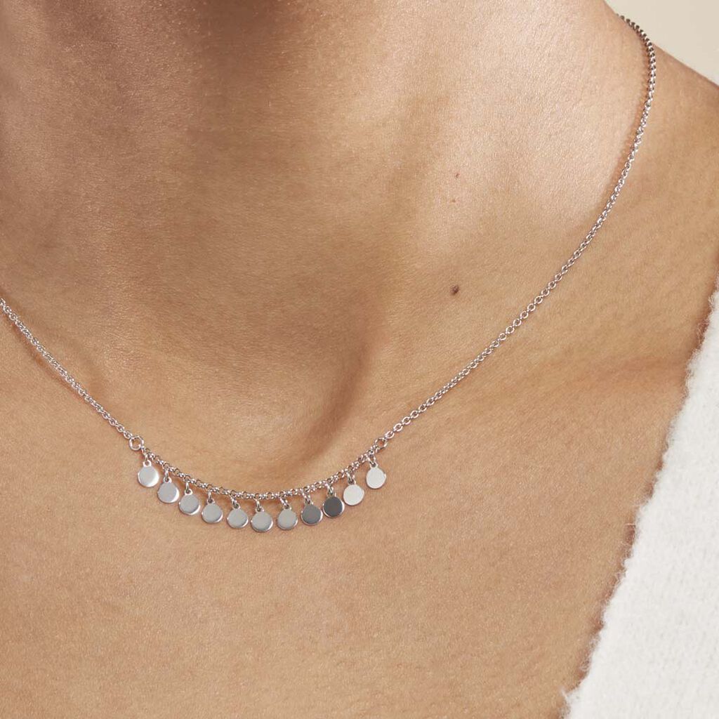 Collier Savahna Argent Blanc - Colliers fantaisie Femme | Histoire d’Or