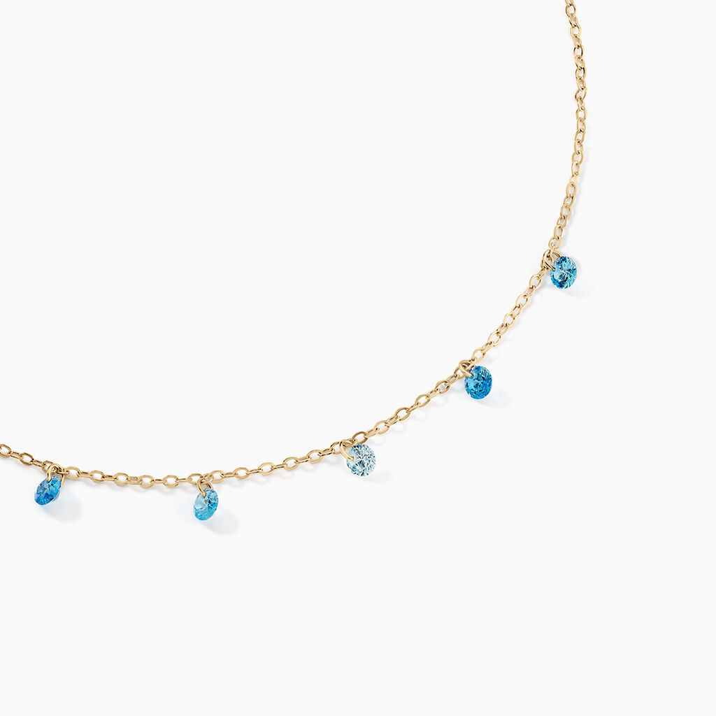 Collier Myosothis Plaqué Or Pierres - Colliers fantaisie Femme | Histoire d’Or