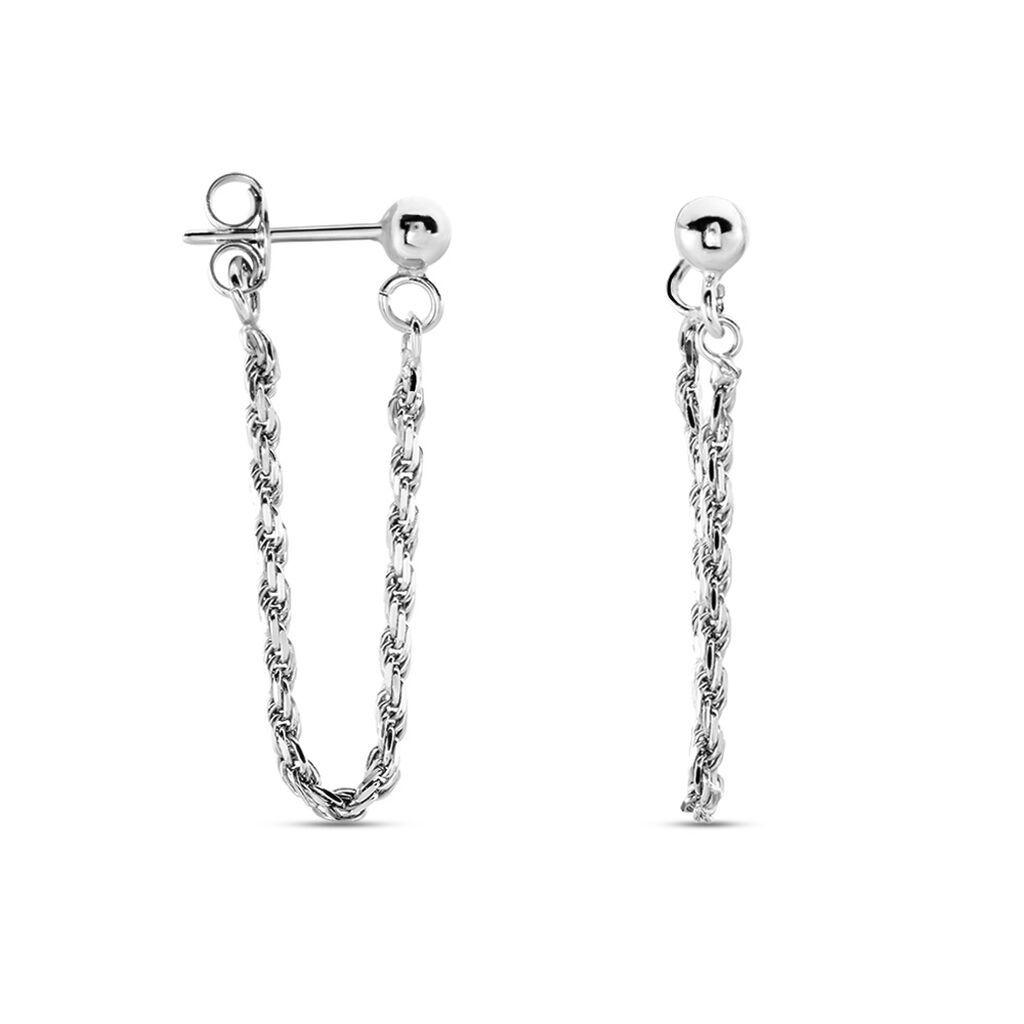 Boucles D'oreilles Pendantes Argent Blanc Renae - Boucles d'oreilles fantaisie Femme | Histoire d’Or