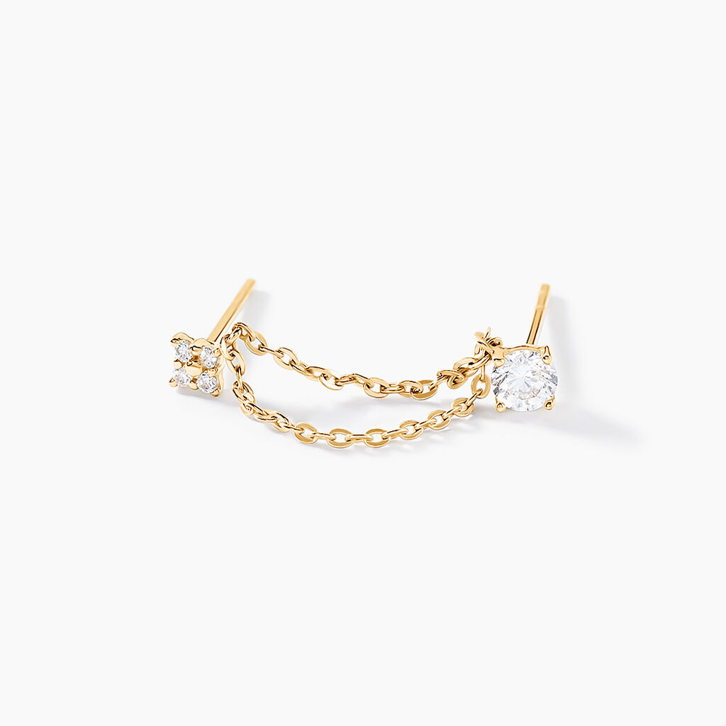 Bijou D'oreille Unitaire Aspen Or Jaune Oxyde De Zirconium - Ear cuffs Femme | Histoire d’Or