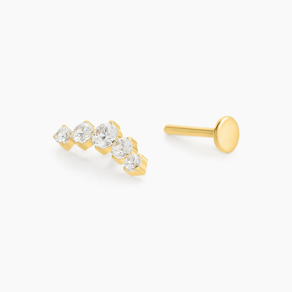 Piercing Veria Titane Doré Oxyde De Zirconium - Bijoux Femme | Histoire d’Or