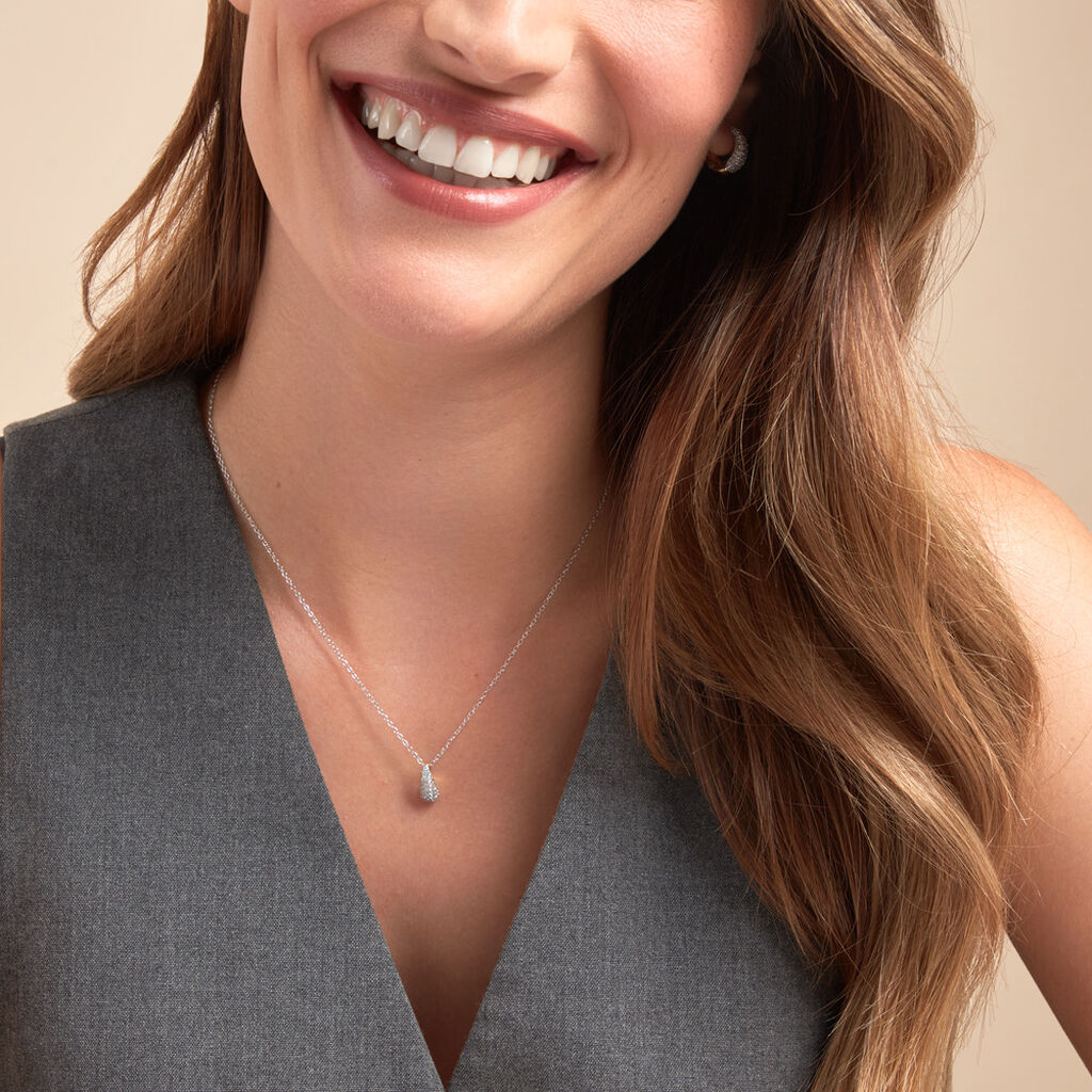 Collier Tiwa Argent Bicolore Oxyde De Zirconium - Colliers fantaisie Femme | Histoire d’Or