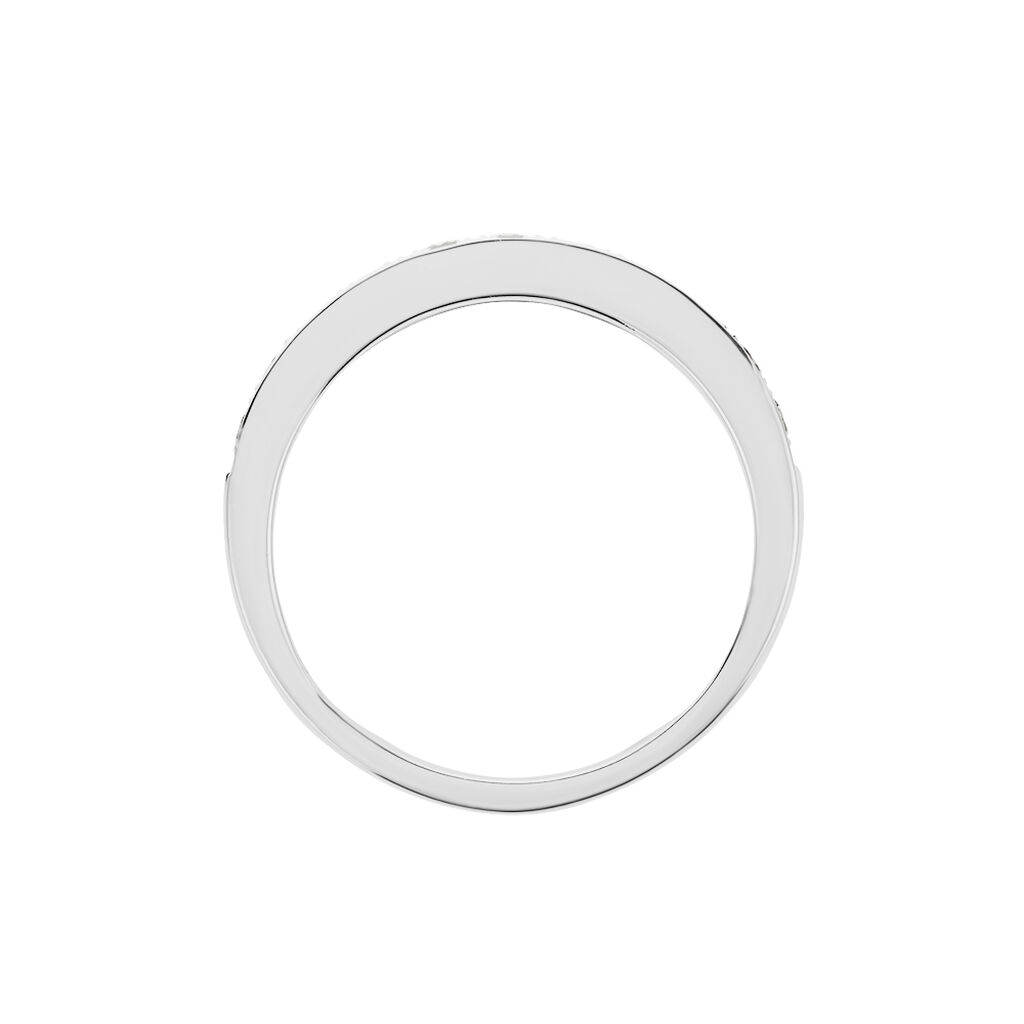 Demi Alliance Rhea Platine Blanc Diamant - Alliances Femme | Histoire d’Or
