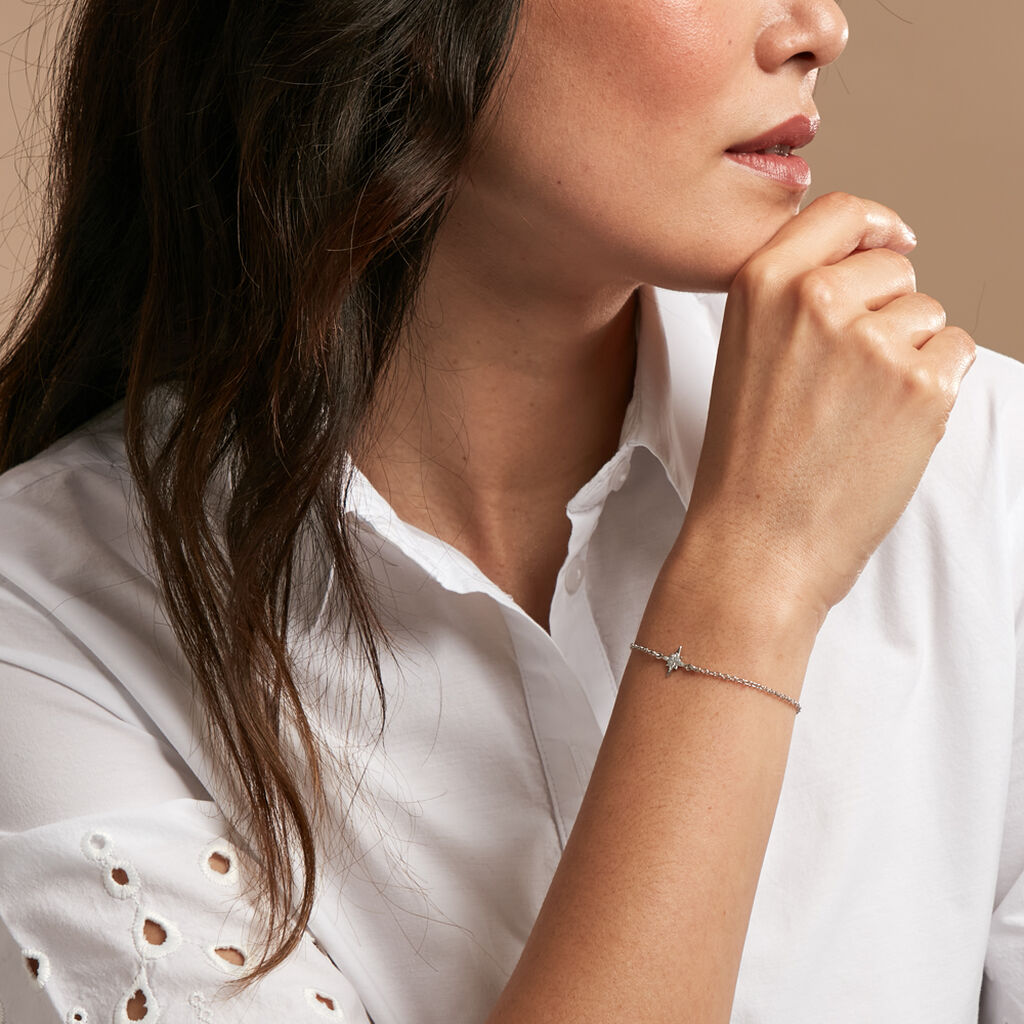 Bracelet Alcyone Argent Blanc - Bracelets Femme | Histoire d’Or