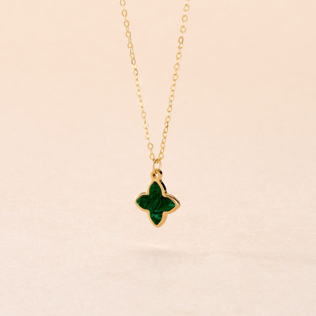 Collier Marvella Or Jaune Malachite - Colliers Femme | Histoire d’Or