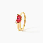 Bague Sulivia Papillon Argent Dor&eacute; A L'Or 750/1000 - Bagues fantaisie Enfant | Histoire d&rsquo;Or