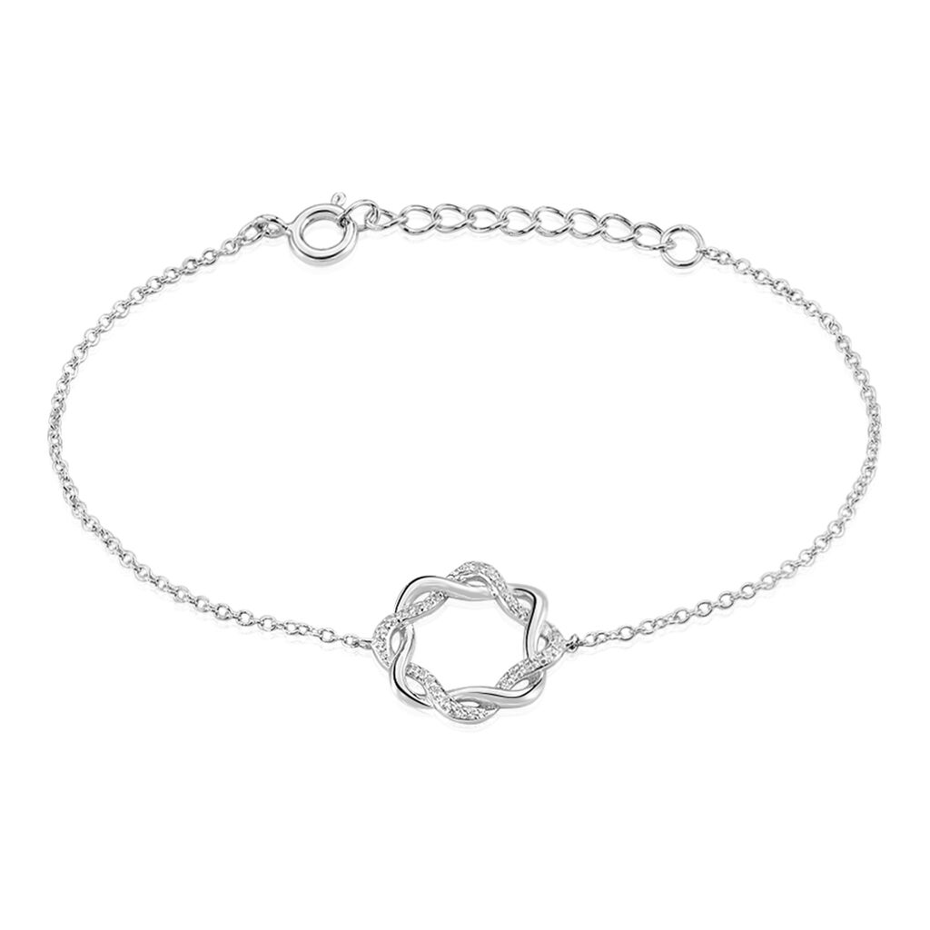 Bracelet Calandra Argent Blanc Oxyde De Zirconium - Bracelets fantaisie Femme | Histoire d’Or