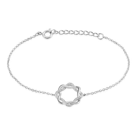 Bracelet Calandra Argent Blanc Oxyde De Zirconium - Bracelets fantaisie Femme | Histoire d’Or
