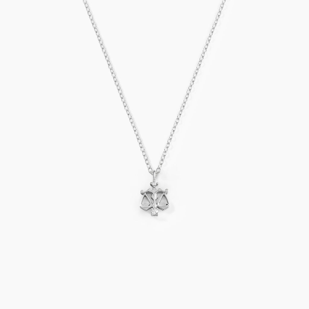 Collier Amalthee Argent Blanc Oxyde De Zirconium - Colliers Zodiaque Femme | Histoire d’Or