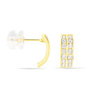 Boucles D'oreilles Jacobee Rondes Or Jaune Oxyde De Zirconium - Boucles d'oreilles cr&eacute;oles Femme | Histoire d&rsquo;Or