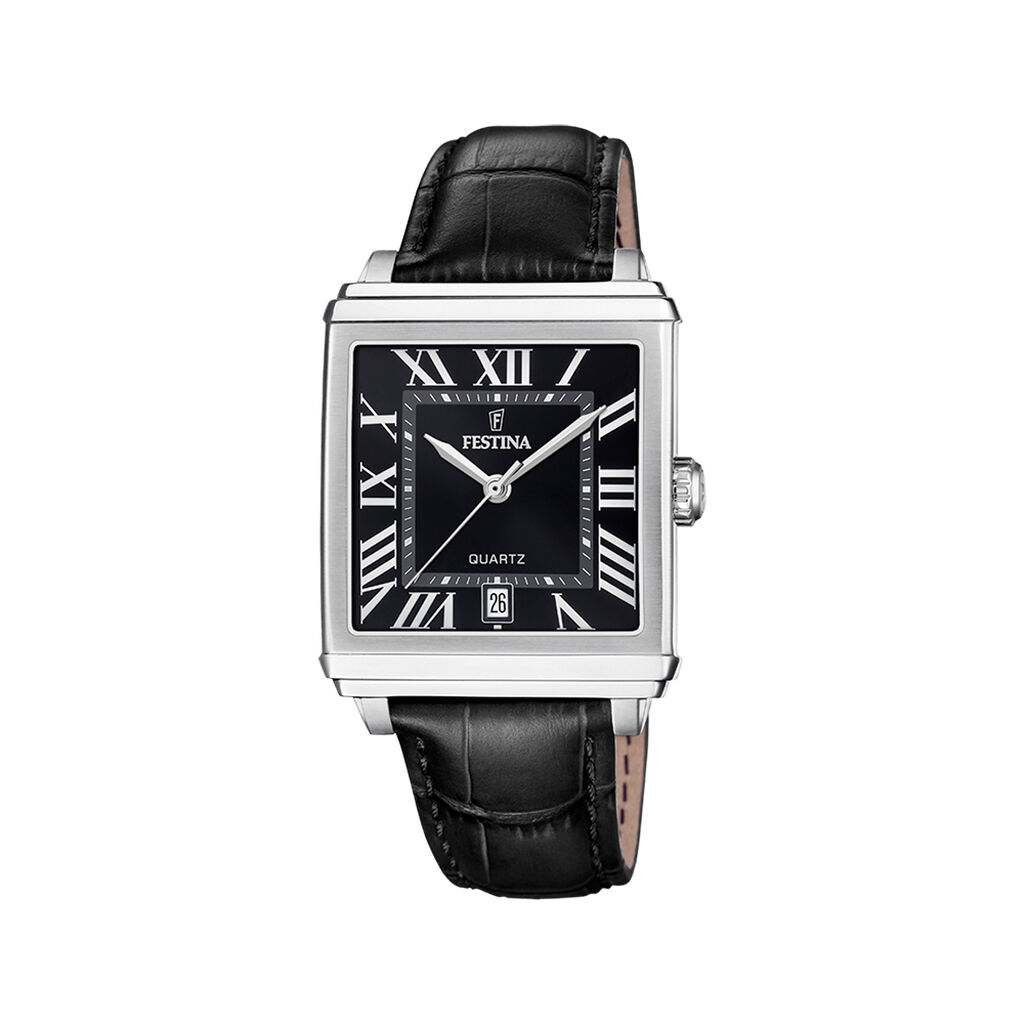 Montre Festina On The Square Noir - Montres Homme | Histoire d’Or