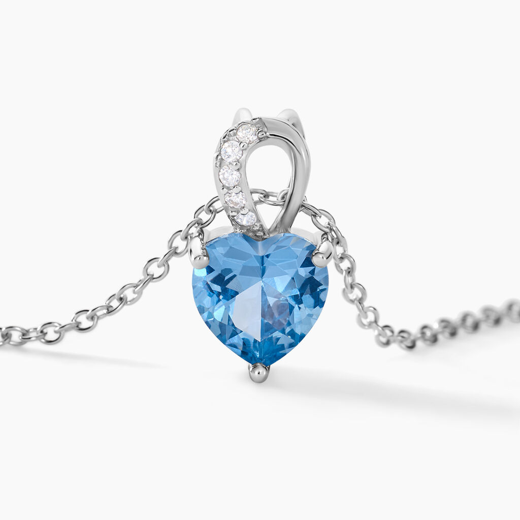 Collier Atieno Argent Blanc Oxyde De Zirconium - F&ecirc;te des m&egrave;res Femme | Histoire d&rsquo;Or