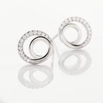 Boucles D'oreilles Puces Eliseum Argent Blanc Oxyde De Zirconium - Boucles d'oreilles fantaisie Femme | Histoire d&rsquo;Or