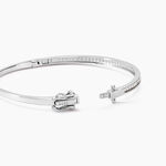 Bracelet Jonc Laurianne Argent Blanc Oxyde De Zirconium - Bracelets joncs Femme | Histoire d&rsquo;Or