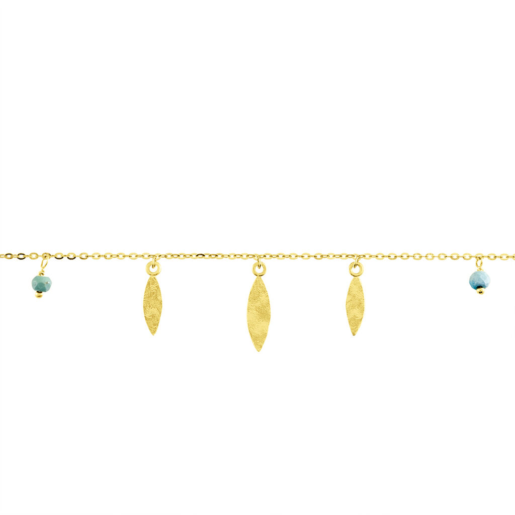 Bracelet Or Jaune Jehannet Turquoise - Bracelets Femme | Histoire d’Or