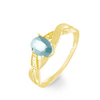 Bague Candice Or Jaune Aigue Marine