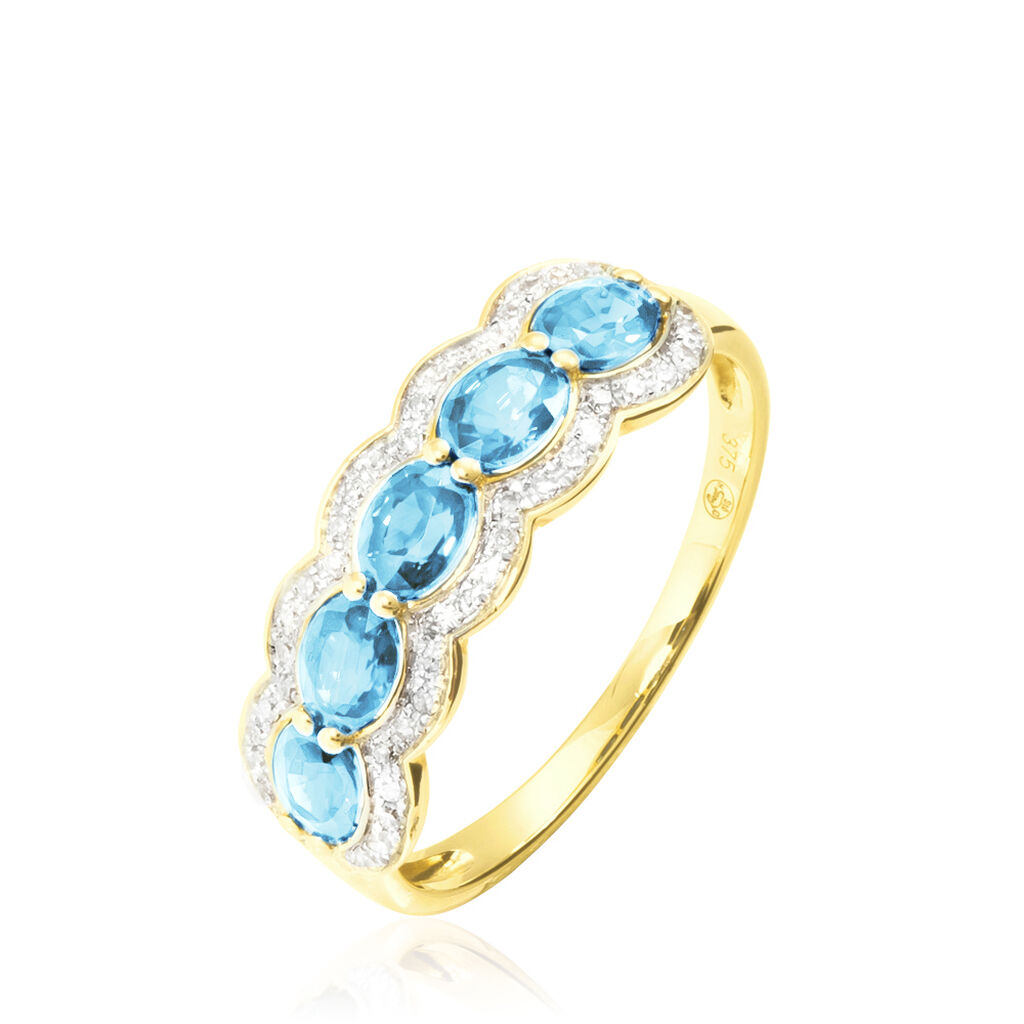 Bague Margaux Or Jaune Topaze Et Diamant - Bagues avec pierre Femme | Histoire d’Or