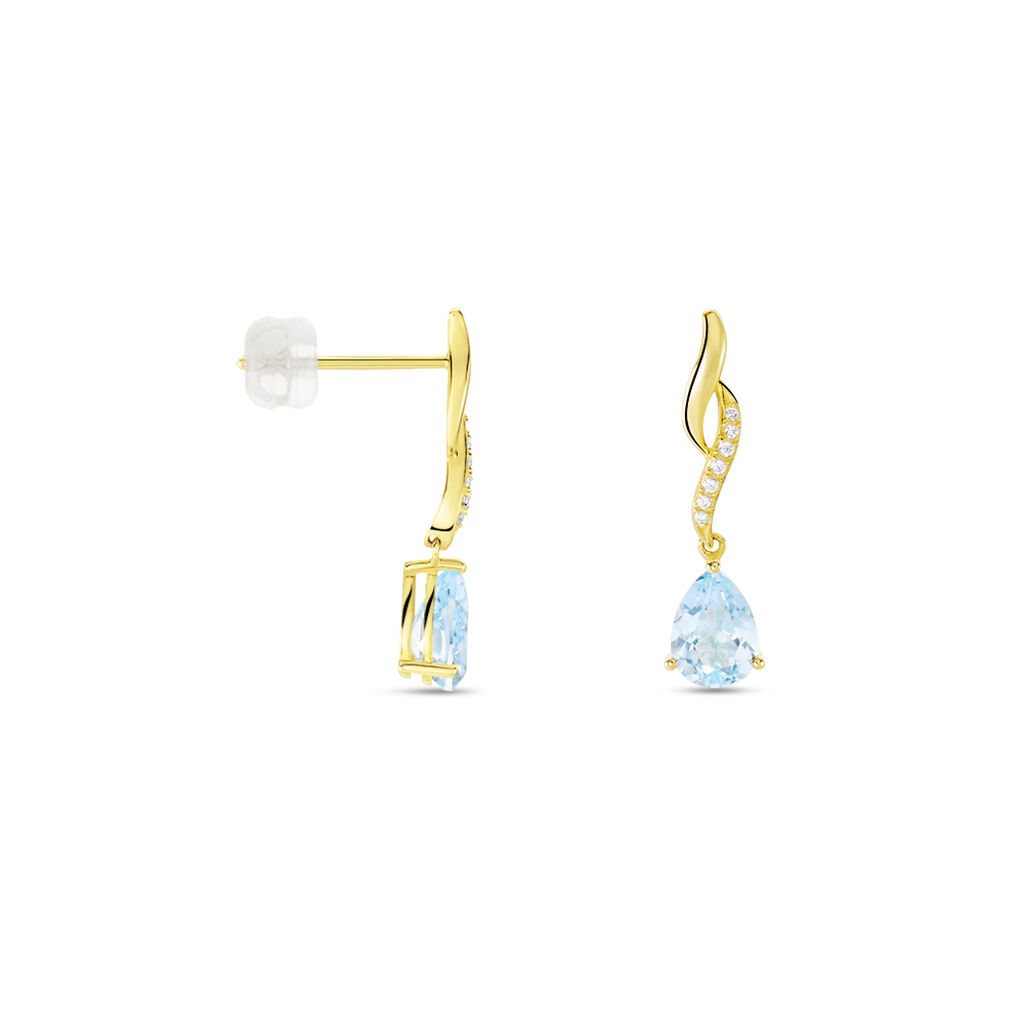 Boucles D'oreilles Pendantes Or Jaune Assaf Topaze - Boucles d'oreilles pendantes Femme | Histoire d’Or