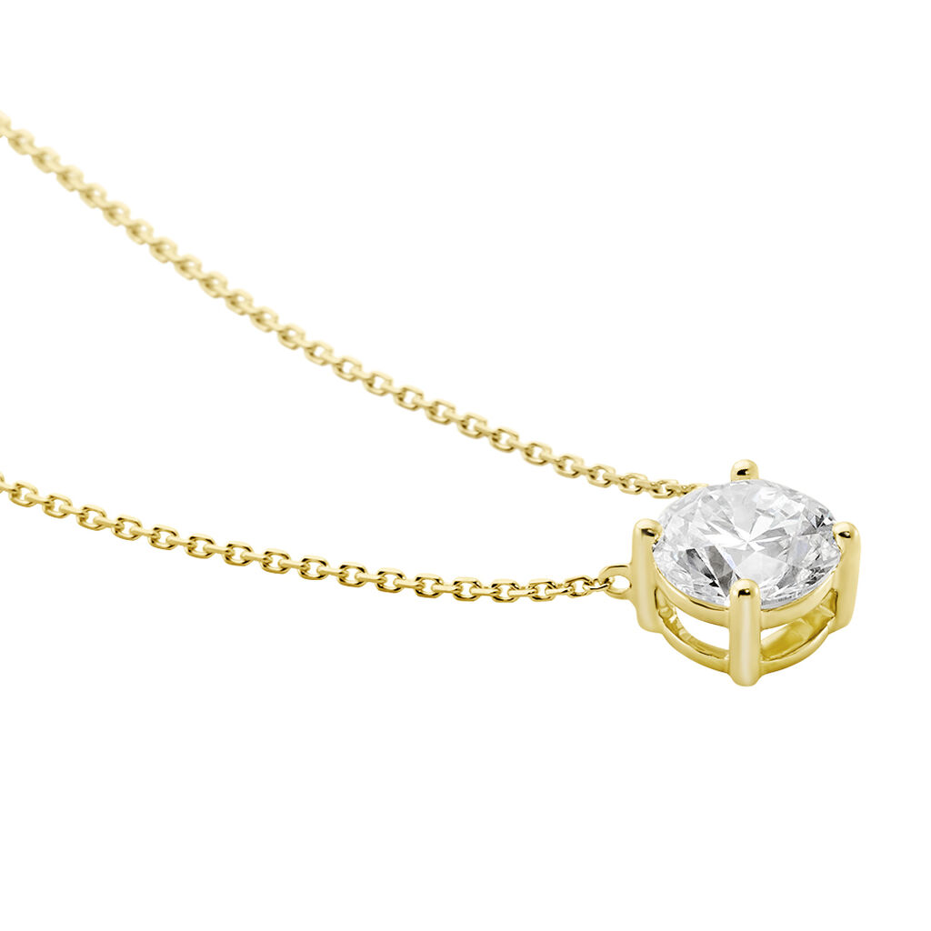 Collier Collection Victoria Or Jaune Diamant Synthetique - Colliers Femme | Histoire d’Or