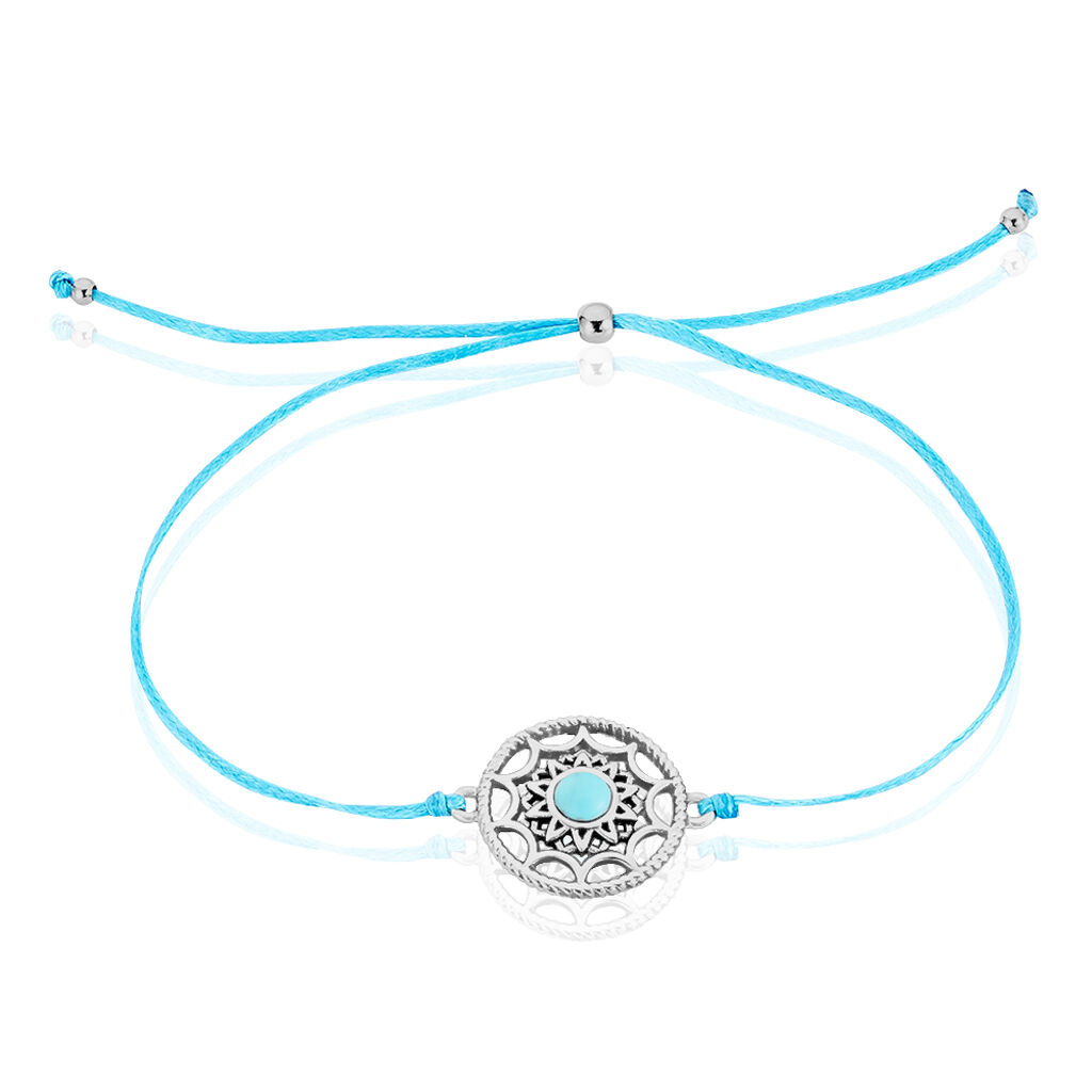 Bracelet Rojin Argent Blanc Pierre De Synthese - Bijoux Attrape rêves Femme | Histoire d’Or