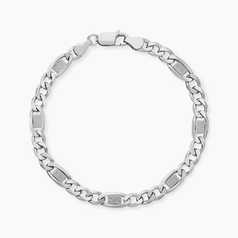 Bracelet Tavio Argent Blanc - Bracelets Homme | Histoire d’Or