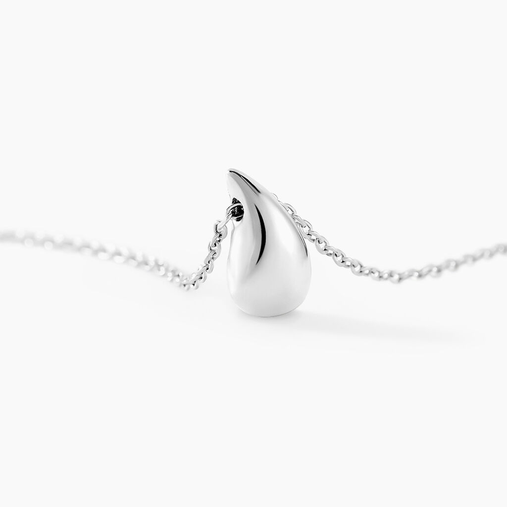 Collier Curve Argent Blanc - Colliers fantaisie Femme | Histoire d’Or
