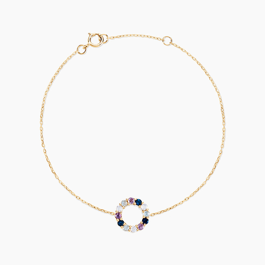 Bracelet Iris Or Jaune Topaze Am&eacute;thyste - Bracelets Femme | Histoire d&rsquo;Or