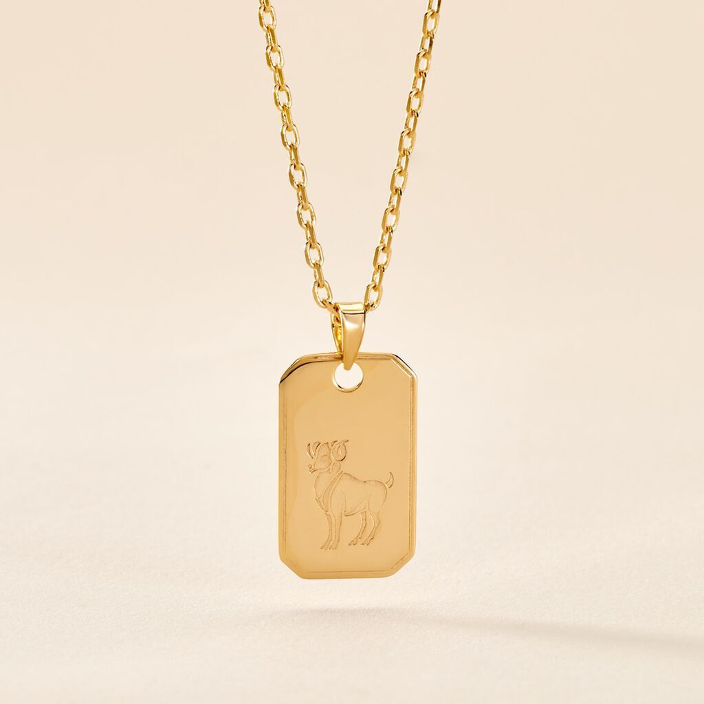 Collier Plaqu&eacute; Or Quintien - Colliers Zodiaque Homme | Histoire d&rsquo;Or