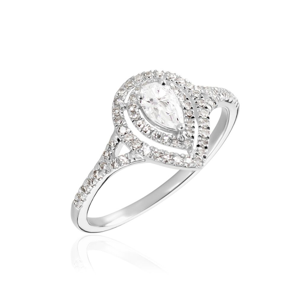 Bague Diamina Or Blanc Diamant - Bagues solitaires Femme | Histoire d&rsquo;Or