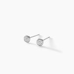 Boucles D'oreilles Puces Violanda Or Blanc Diamant - Clous d'oreilles Femme | Histoire d&rsquo;Or