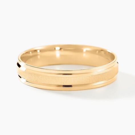 Alliance Mat Et Brillant Demi Jonc Classique Or Jaune - Alliances Unisex | Histoire d&rsquo;Or