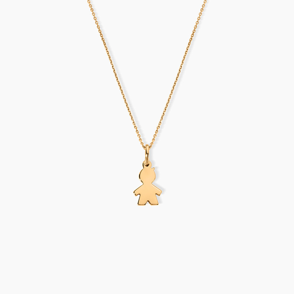 Pendentif Kids Plaque Or Dor&eacute; - Pendentifs Femme | Histoire d&rsquo;Or
