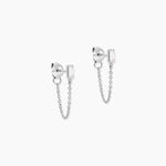 Boucles D'Oreilles Pendantes Manuelita Argent Blanc Oxyde De Zirconium - Boucles d'oreilles fantaisie Femme | Histoire d&rsquo;Or