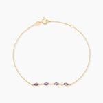 Bracelet Jardin Secret Or Jaune Am&eacute;thyste Oxyde De Zirconium - Bracelets Femme | Histoire d&rsquo;Or