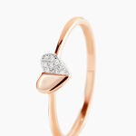 Bague Emilia Or Rose Diamant - Bagues avec pierre Femme | Histoire d&rsquo;Or